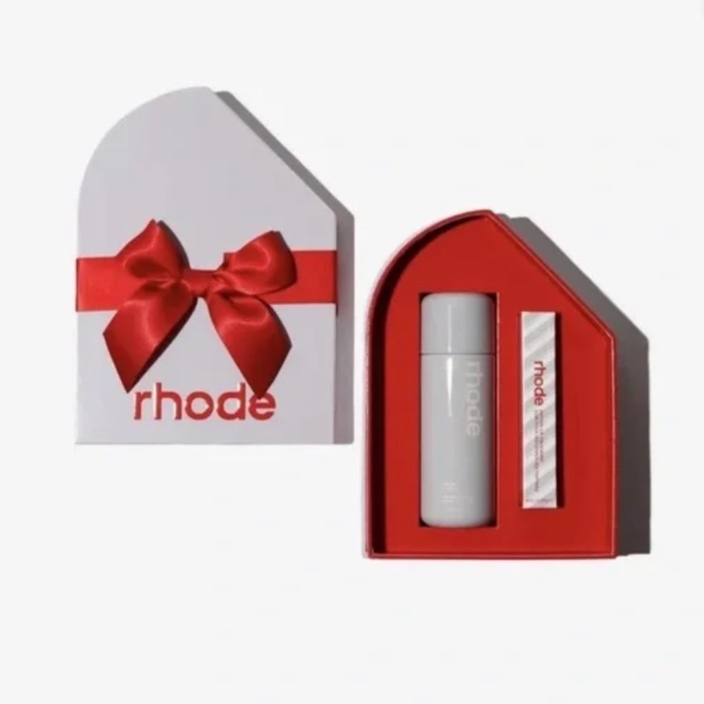 Rhode Holiday Duo: Peppermint Peptide Lip Treatment & Glazing Milk New in Box